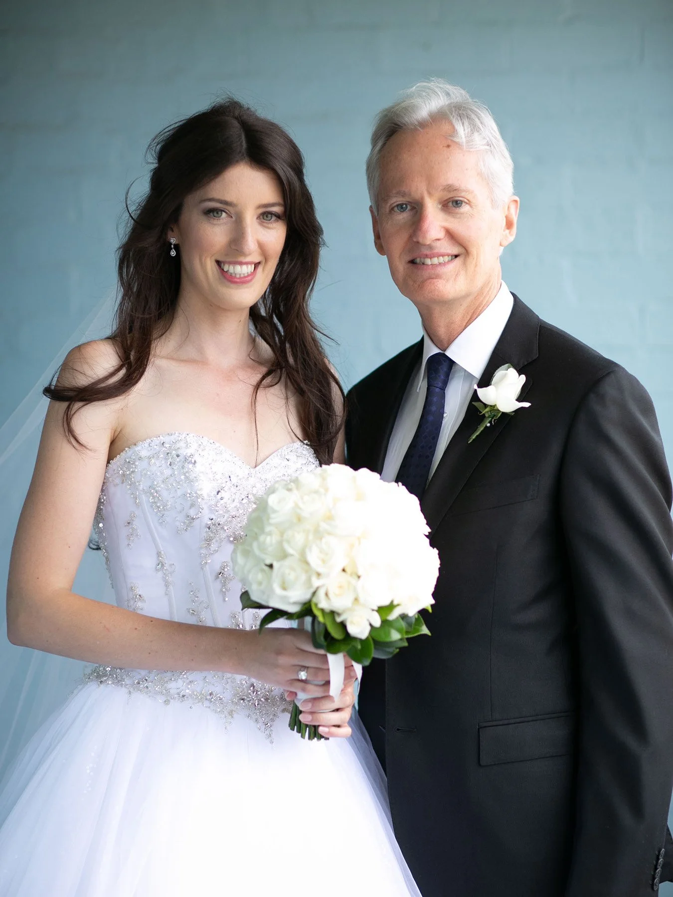Bride in Cremorne, final portrait with father