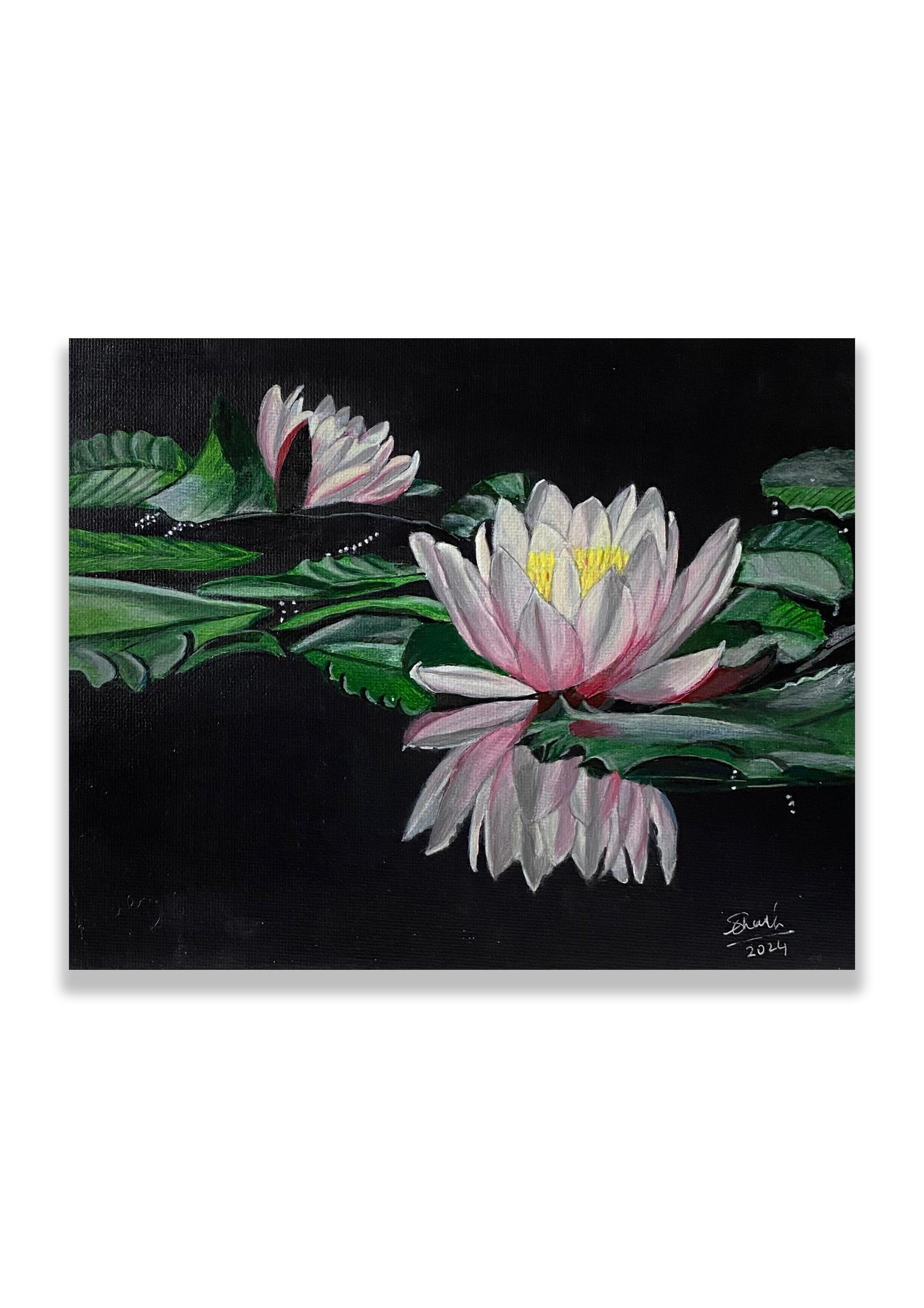 “Reflections” (2024) - acrylic on canvas 8x10 cm - Gayatri Kanth - CHF 120