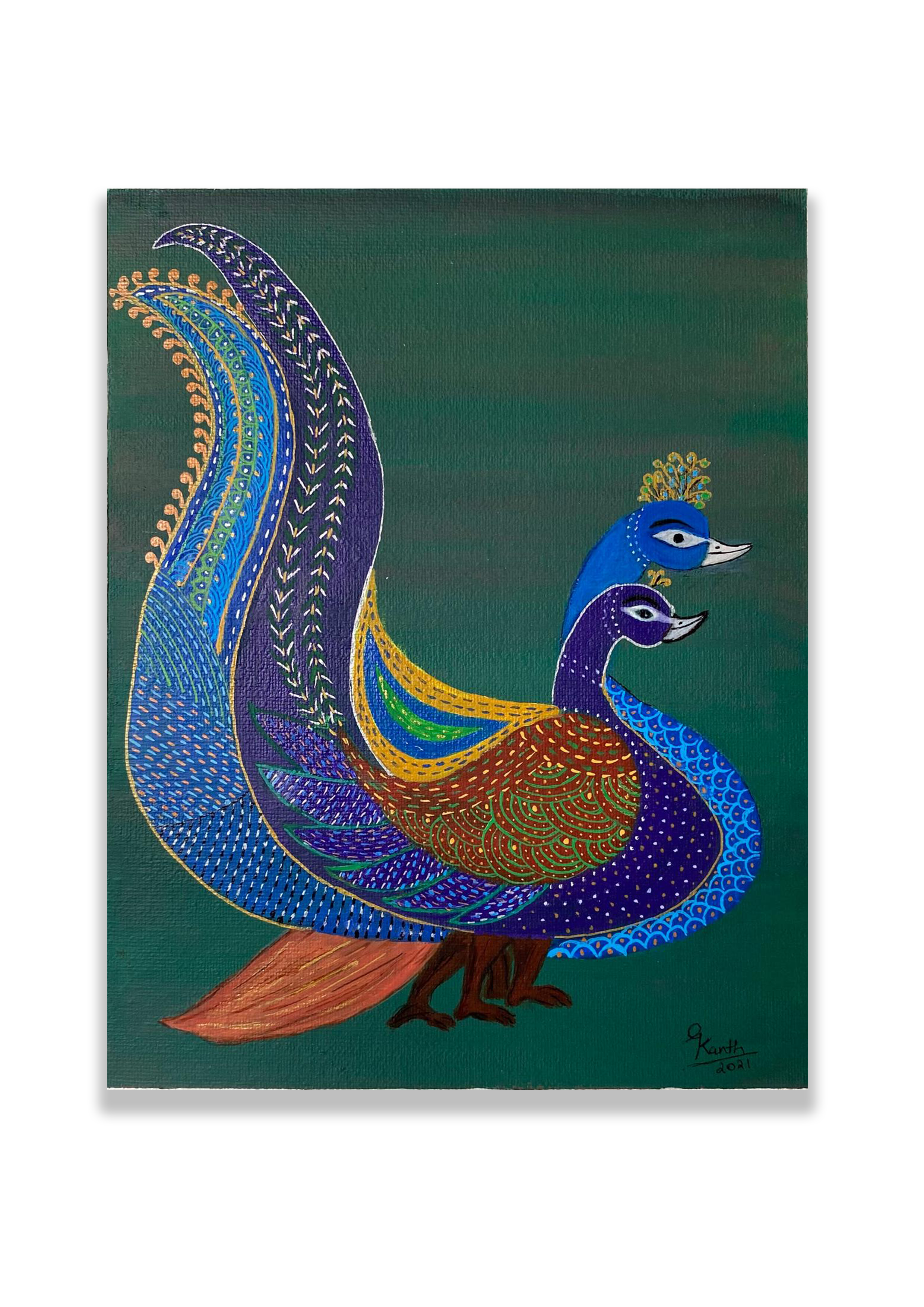 “Love” - acrylic and mixed media on canvas 8x10 cm  - Gayatri Kanth - CHF 150