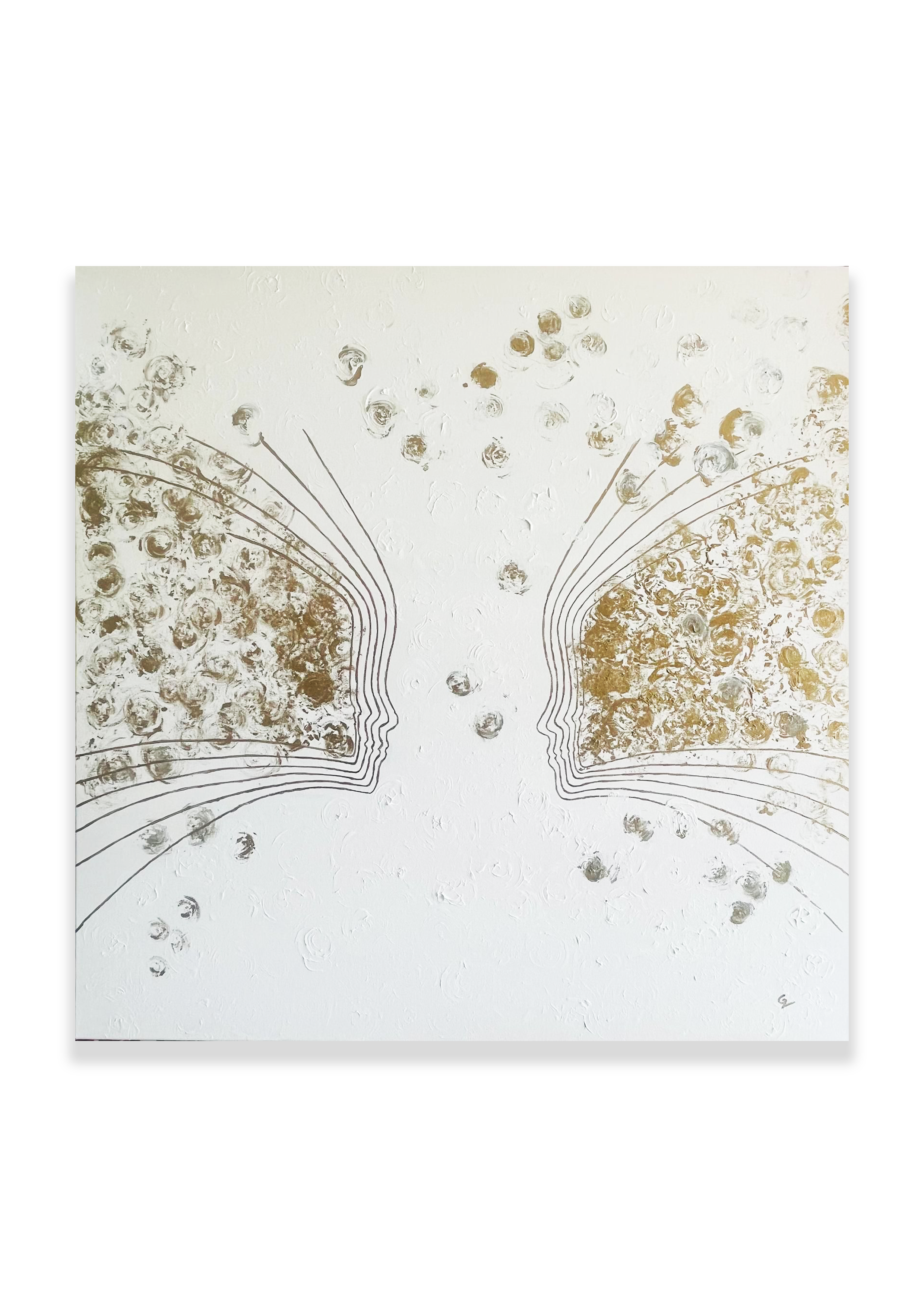 Spiritual Reflection - Guilmette Baghdadi - 80 x80cm - Acrylic and mixed media - 2,450