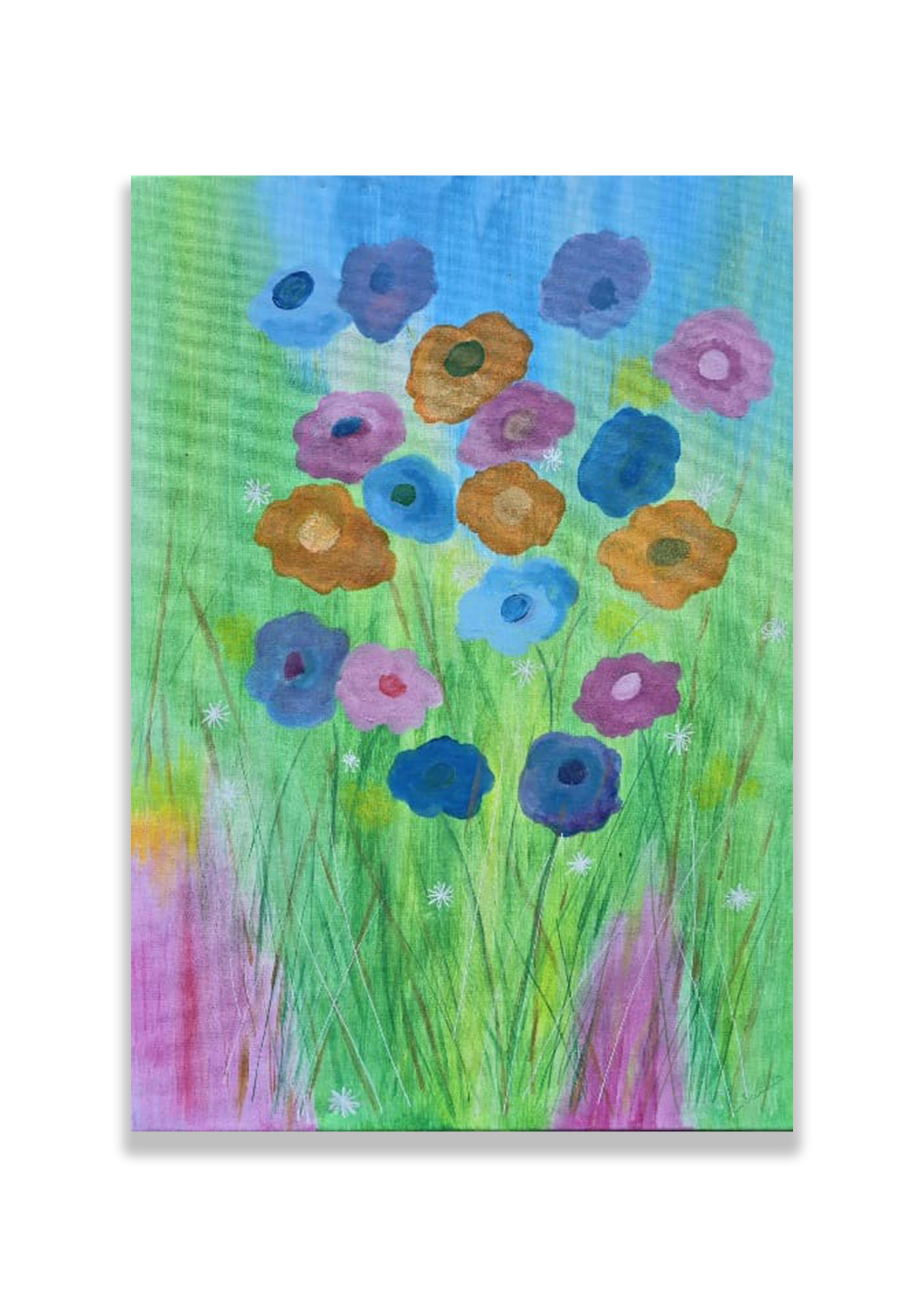 Garden of Eden - Acrylic and mixed media - 50x70 cm - Caroline Scudamore- 400chf