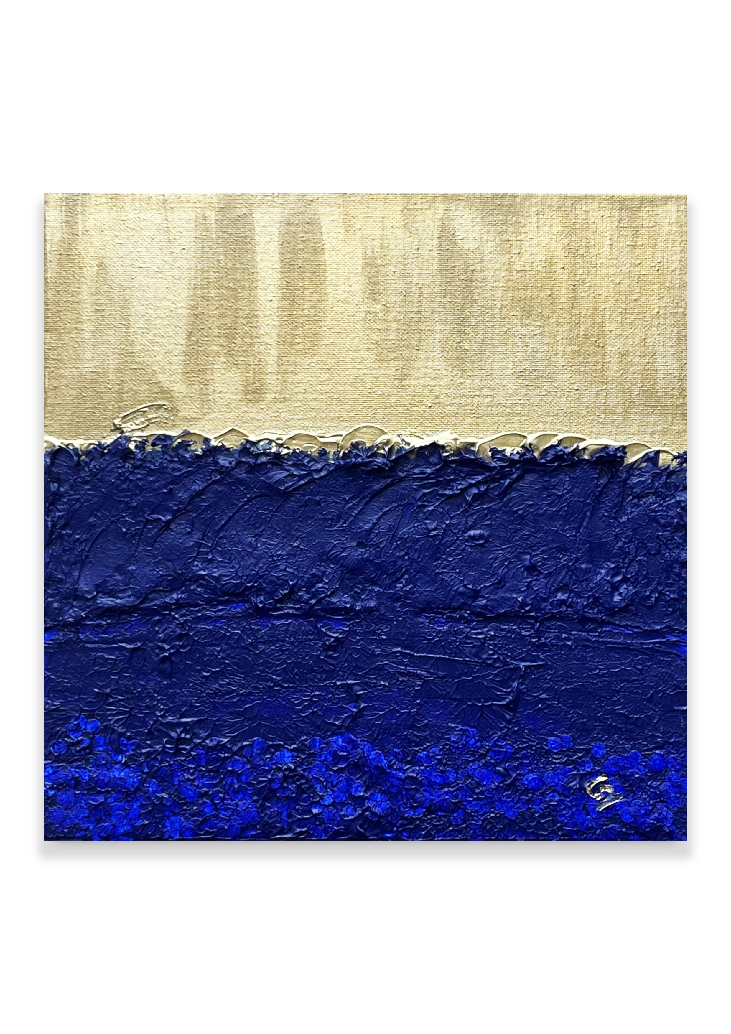 Sky and Sea - Guilmette Baghdadi - 29.5 x 29.5 cm - Acrylic and mixed media - 580CHF