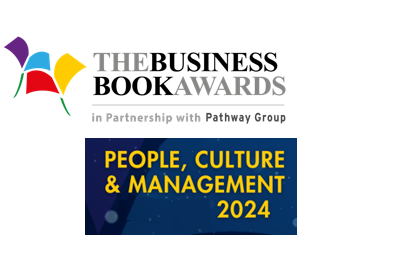 Logo for The Business Book Awards in partnership with Pathway Group, 2024, focusing on People, Culture, and Management.