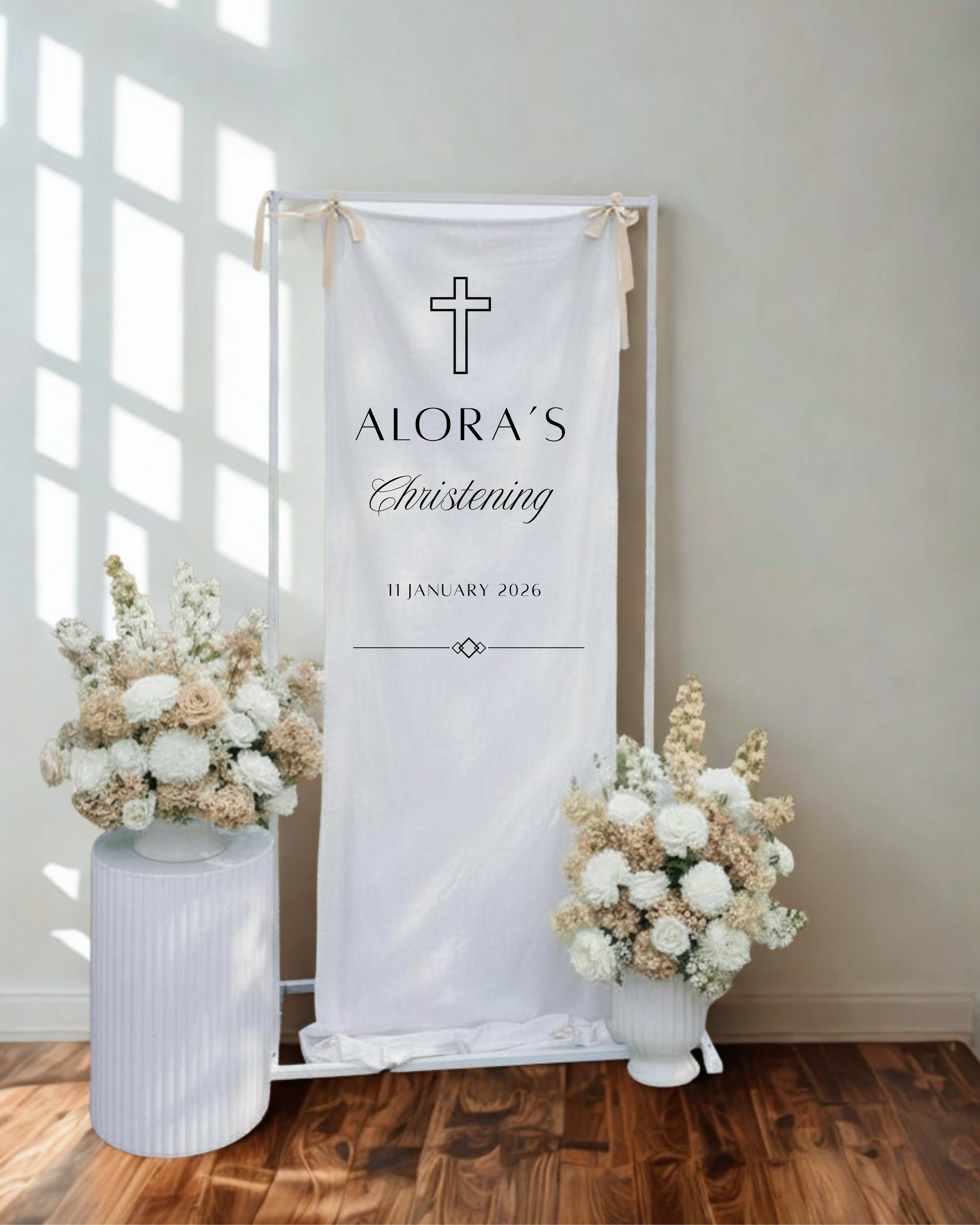 Baptism/ Christening Linen Sign