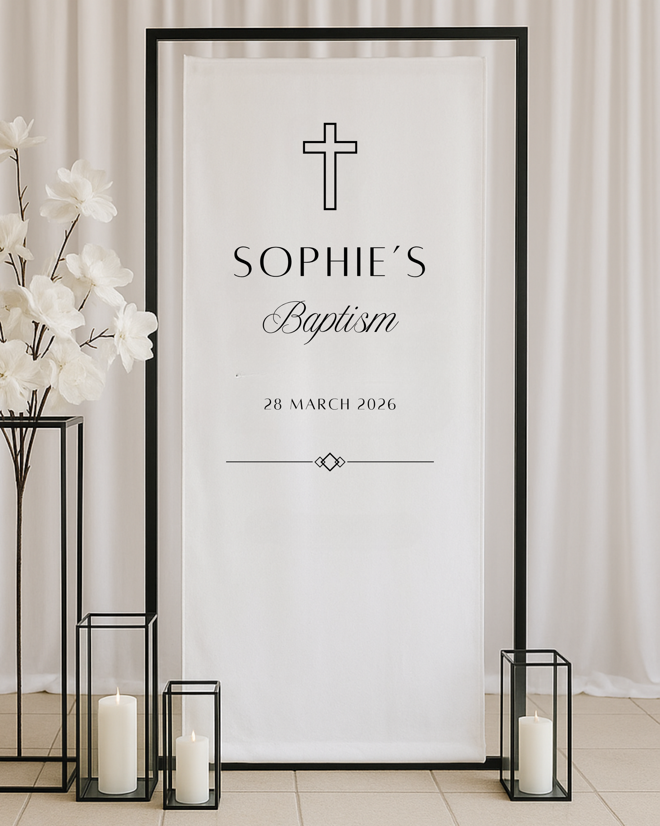 Baptism/ Christening Linen Sign