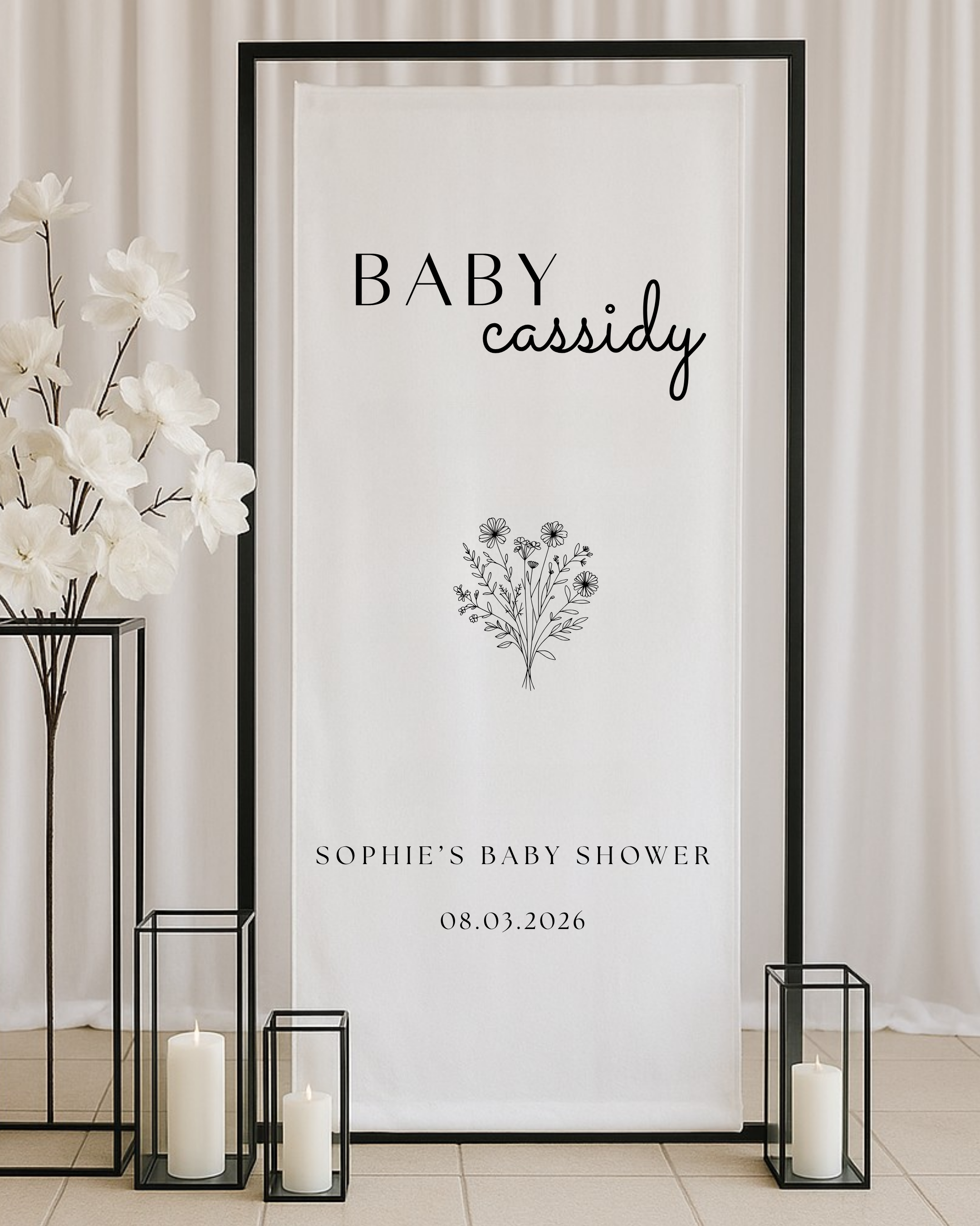 Baby Floral Sign
