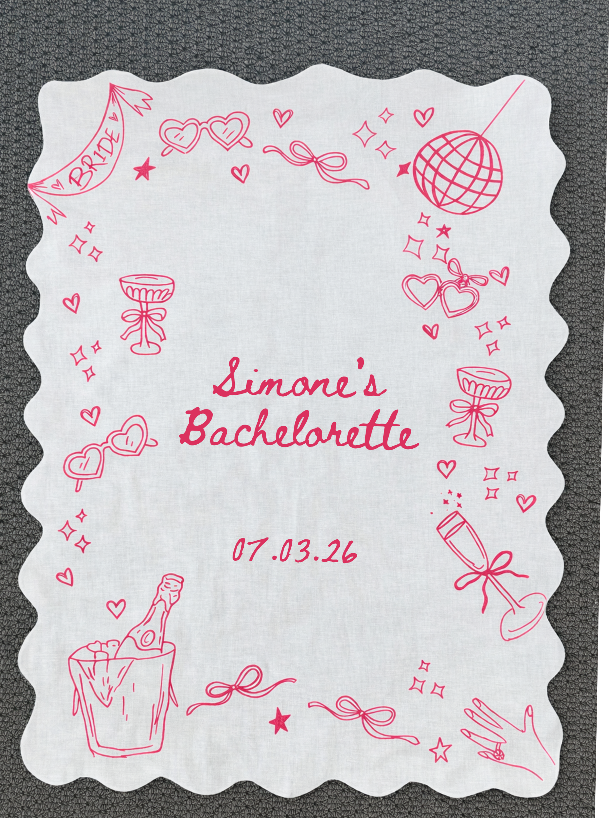 Wavy Bachelorette Sign