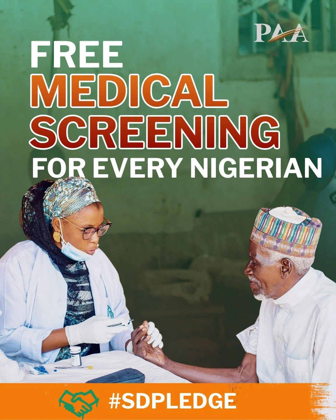 Healthcare should not be a privilege for the few. It is a right that belongs to every Nigerian, from the cities to the most remote communities.

As President, I will introduce free medical screening for every Nigerian, so that no one is left to suffe