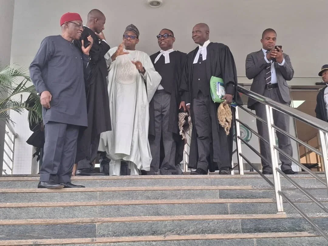 Prince Adewole Adebayo outside the Supreme Court