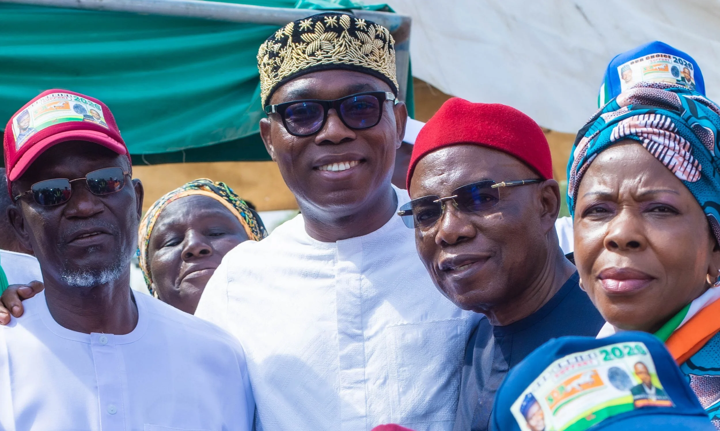 Prince Adewole Adebayo at the protest against the removal of the mandatory electronic transmission of voting results.