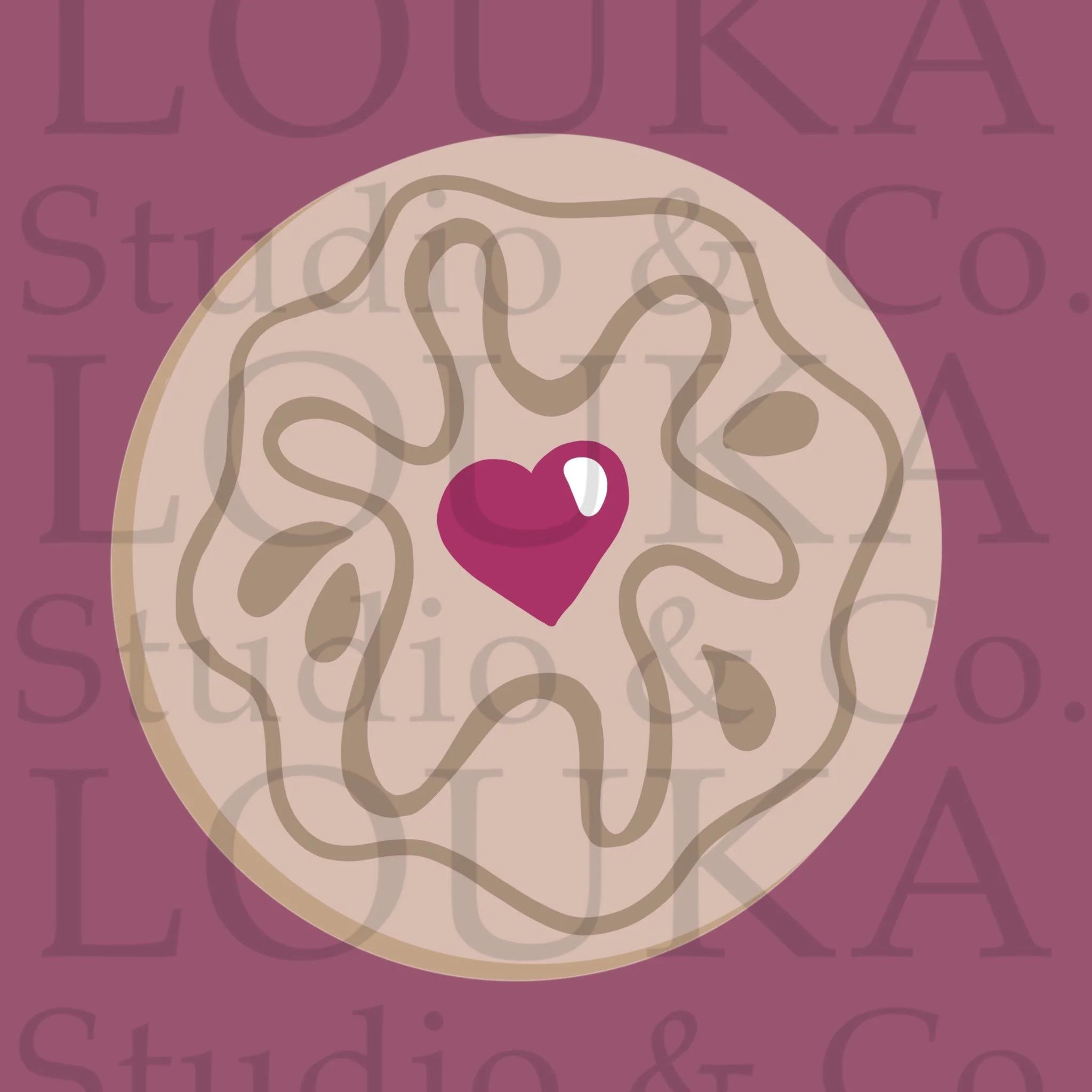 Heart Biscuit 

*Background colour choice required upon booking*