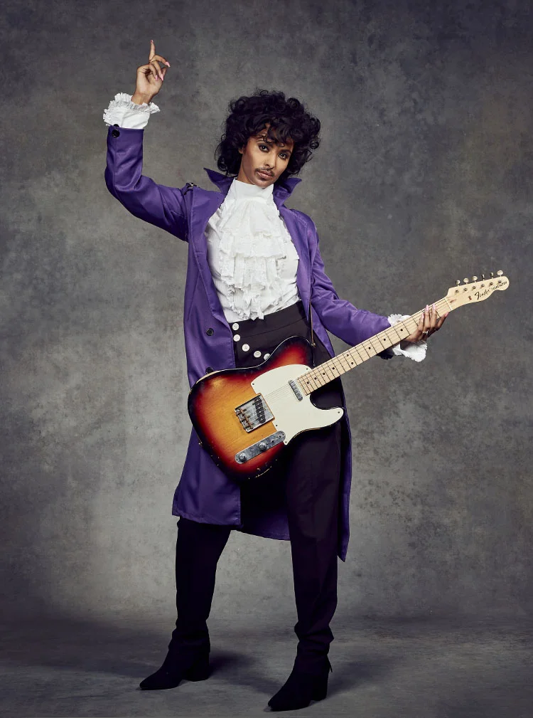 Singer Maya Jama pictued in fancy dress by photographer Jon Enoch