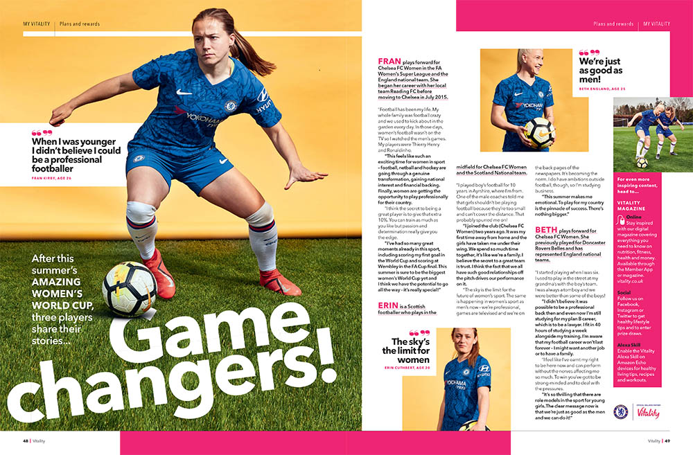 Images of the Womens Chelsea football team taken by Jon Enoch who is a photographer who shoot advertising