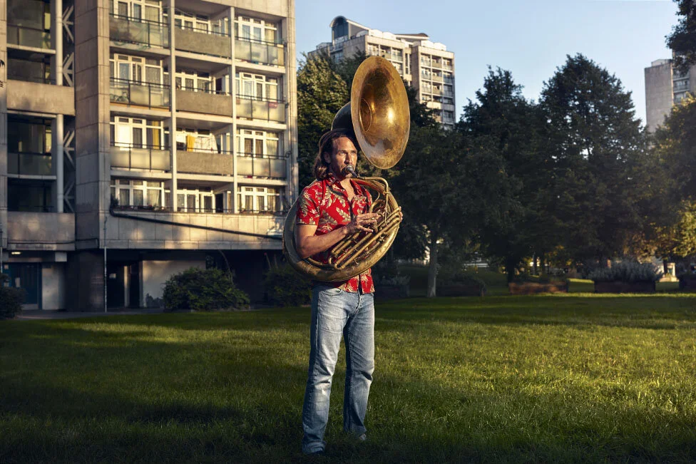Advertising photographer Jon Enoch captures London musicians using outdoor space to practice.