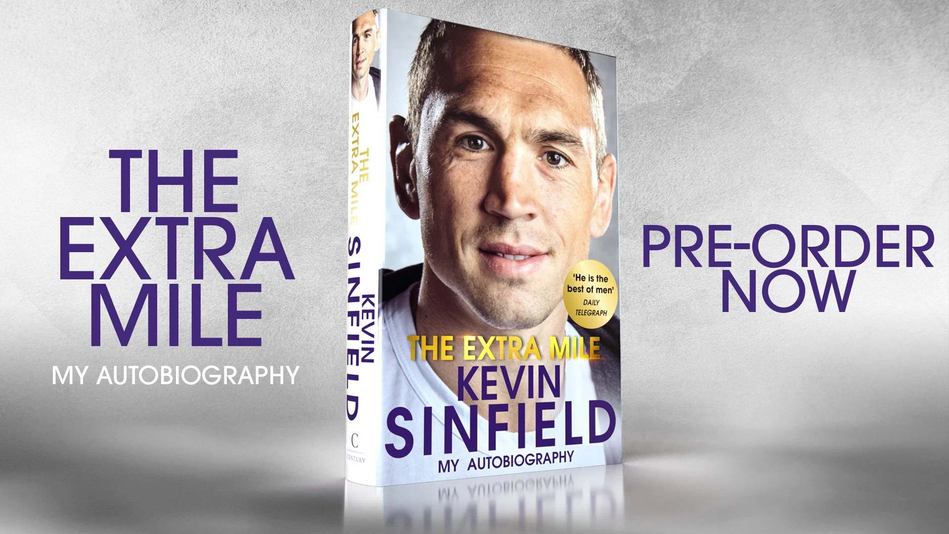 Cover image of Kevin Sinfield's autobiography by photographer Jon Enoch.