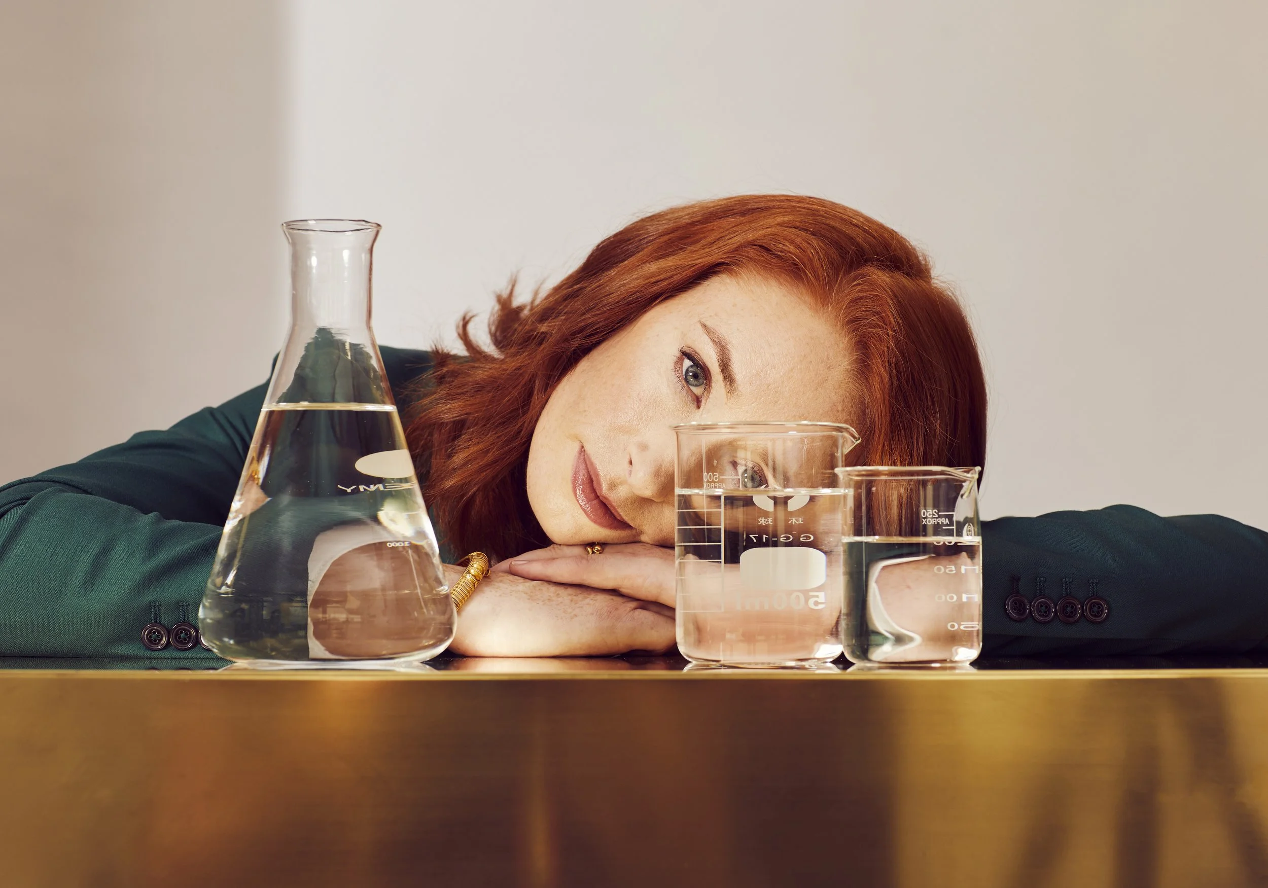 Portrait of Dr Hannah Fry, Science communicator by photographer Jon Enoch