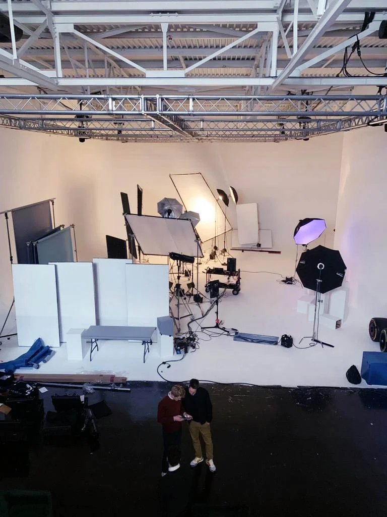 Behind the scenes image from a shoot with sport advertising photographer Jon Enoch