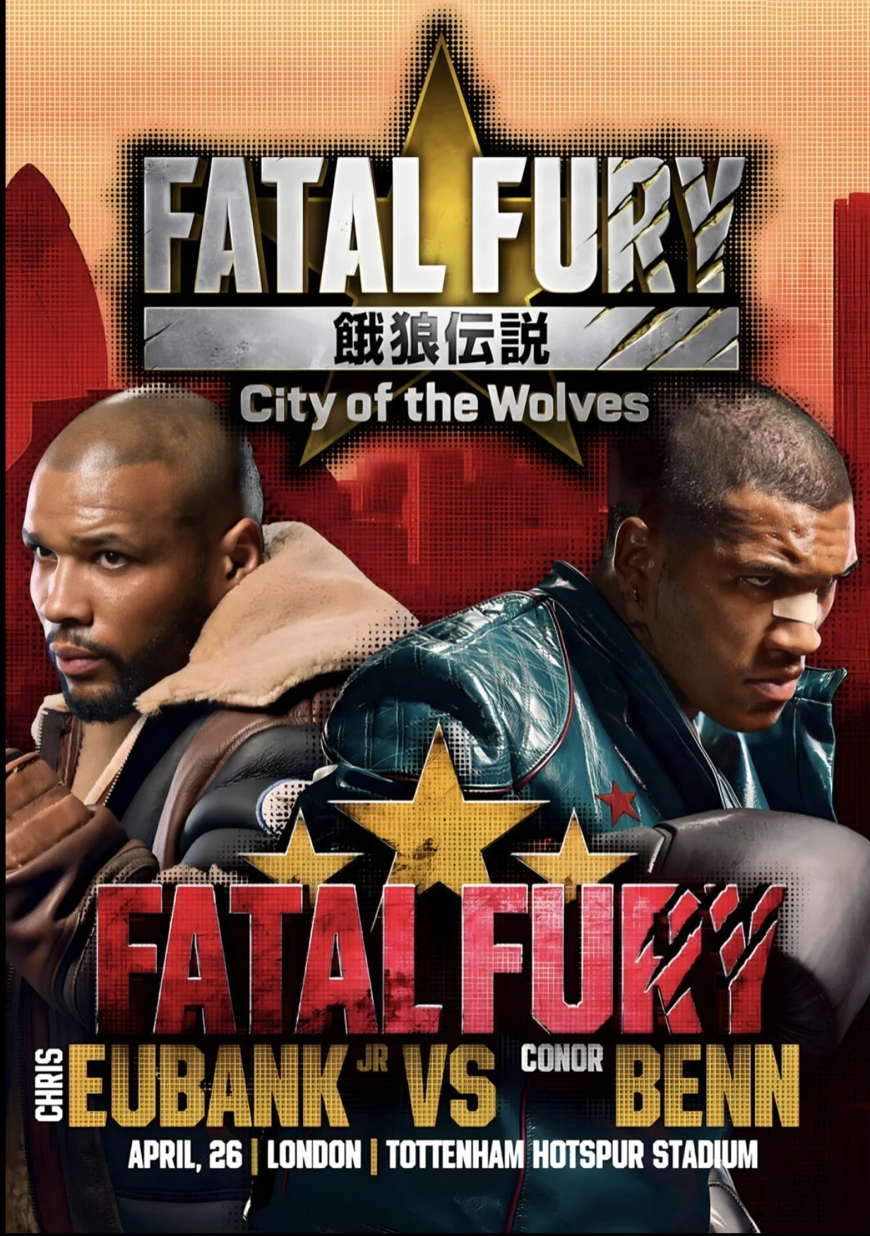 sports photographer Jon Enoch shoots boxers Conor Benn and Chris Eubank Jr in Spain and Dubai for this boxing promotional image