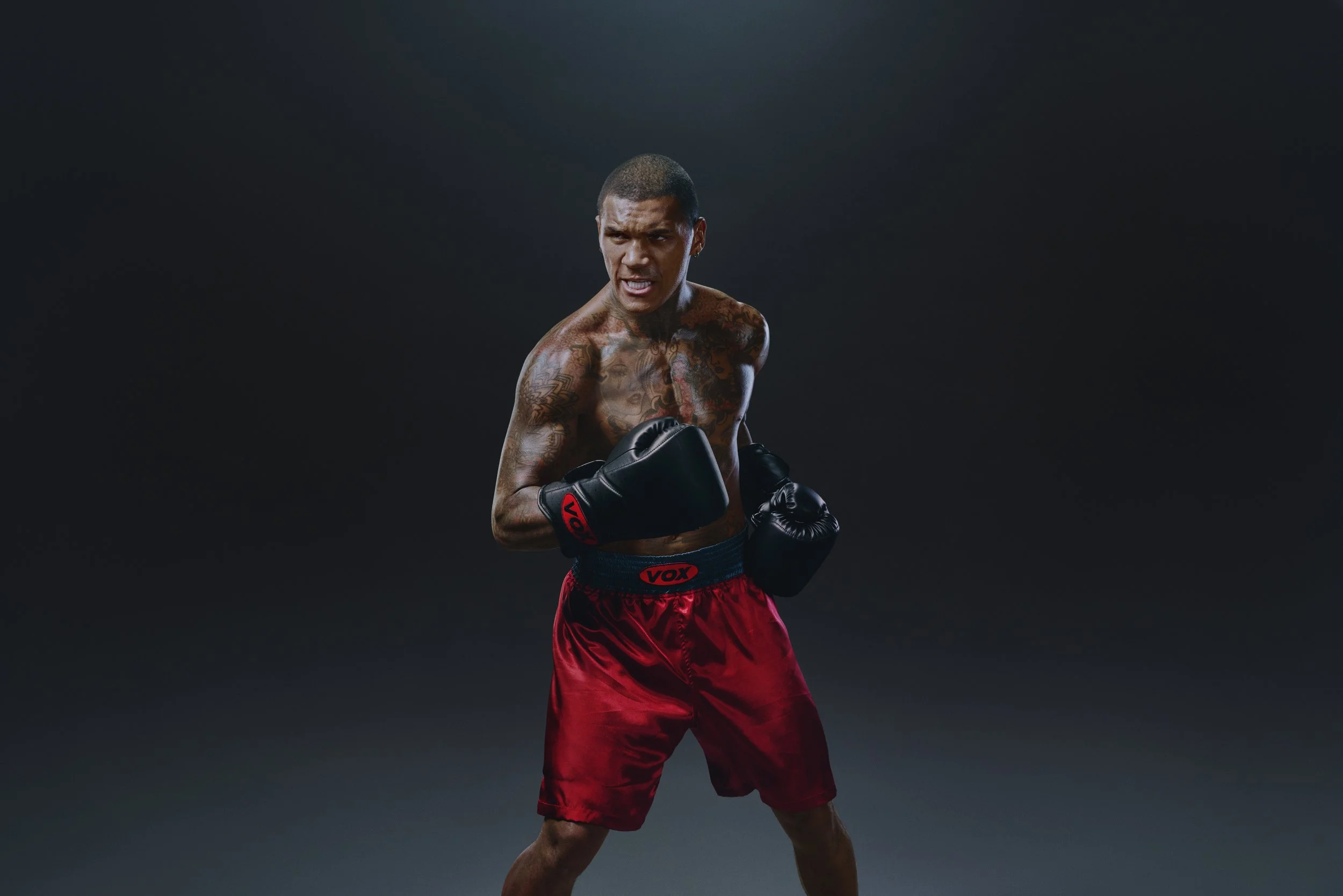 sports photographer Jon Enoch shoots boxers Conor Benn and Chris Eubank Jr in Spain and Dubai for this boxing promotional image