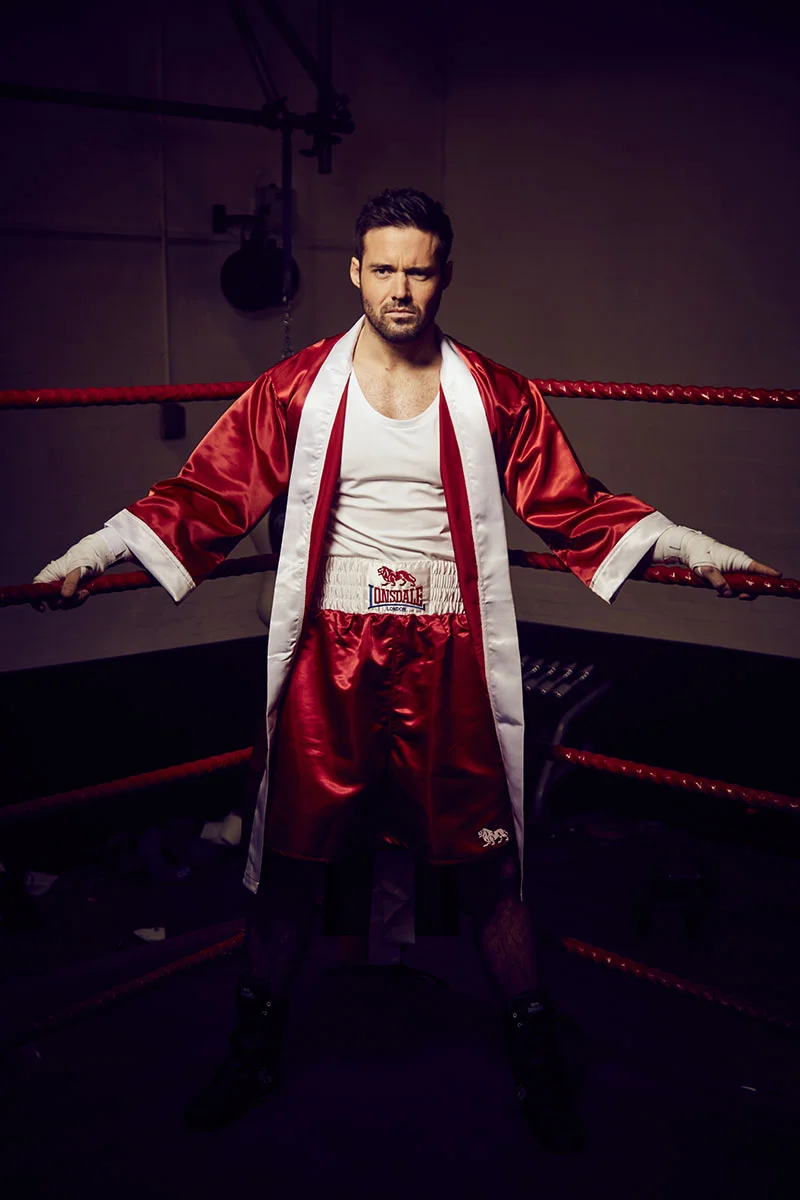 celebrity boxing images for BBC. Jon Enoch