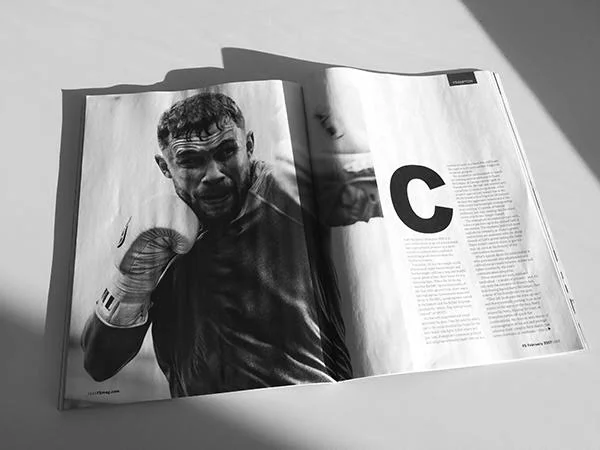 Boxer Carl Frampton in training by sports and lifestyle photographer Jon Enoch