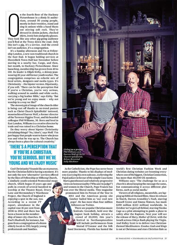 Young vicars in their church in Spitalfields, London