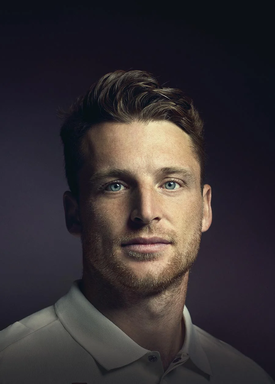 cricket player  Jos Buttler photographed by London based advertising photographer Jon Enoch