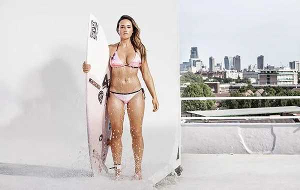 Surfer Corinne Evans by sports portrait photographer Jon Enoch