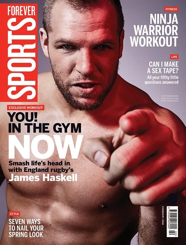 james haskell on the cover of Forever Sport. Sport portrait taken by Jon Enoch.