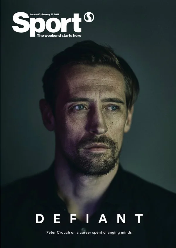 Peter Crouch portrait by lifestyle and advertising photographer Jon Enoch