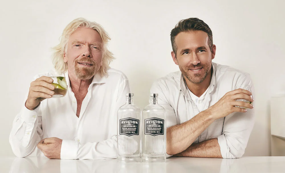 Sir Richard Branson and Ryan Reynolds photographed by portrait photographer Jon Enoch
