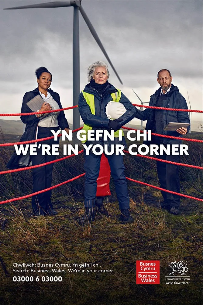 Advertising shot by Jon Enoch featuring wind farms and sustainable energy suppliers for the Welsh Government  (Copy)