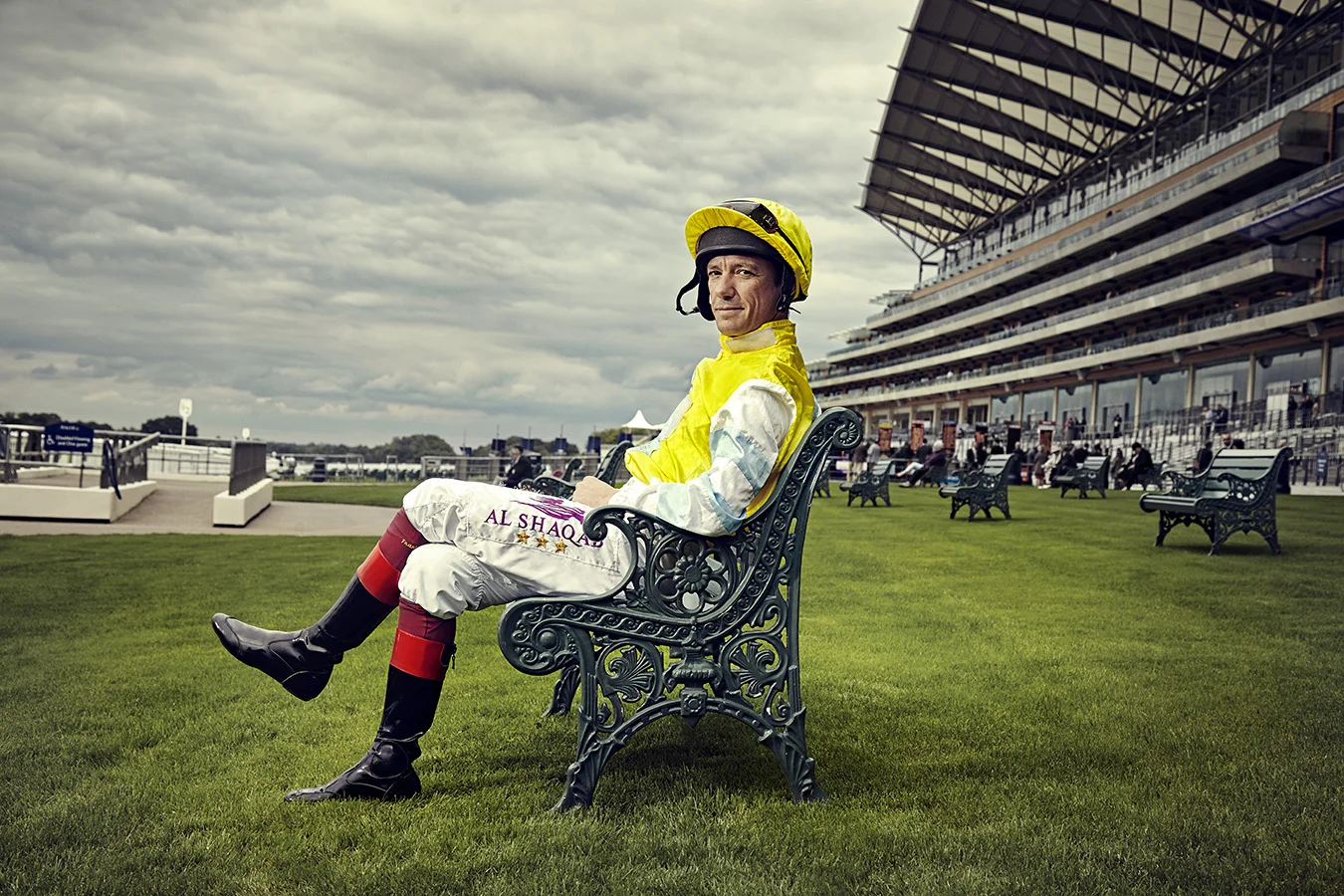 Jockey Frankie Dettori is photographed on location by sports portrait photographer Jon Enoch (Copy)