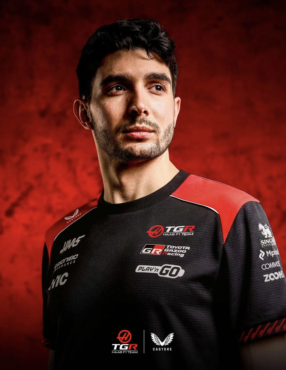 Esteban Ocon of the Haas f1 team, by sports photographer Jon Enoc