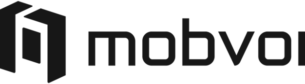 The Mobvoi logo in black on a black background.