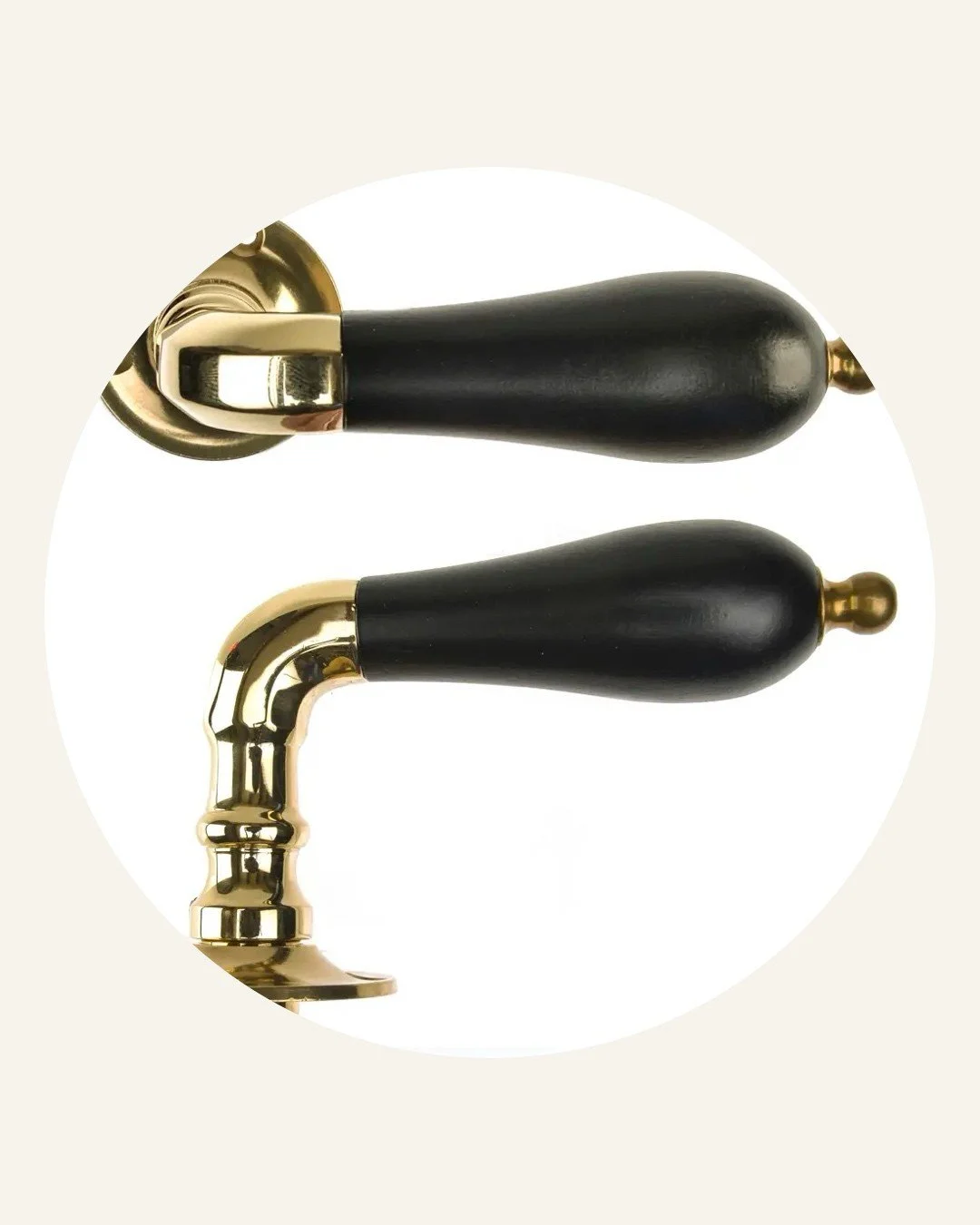 Dørhåndtak med rosett 5508, messing