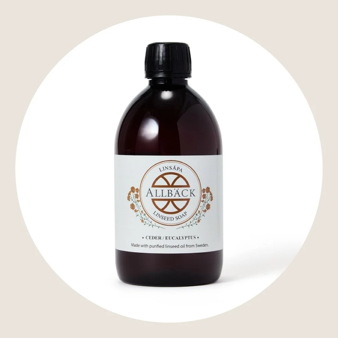 Linoljesåpe med duft av Sedertre og Eukalyptus 400ml