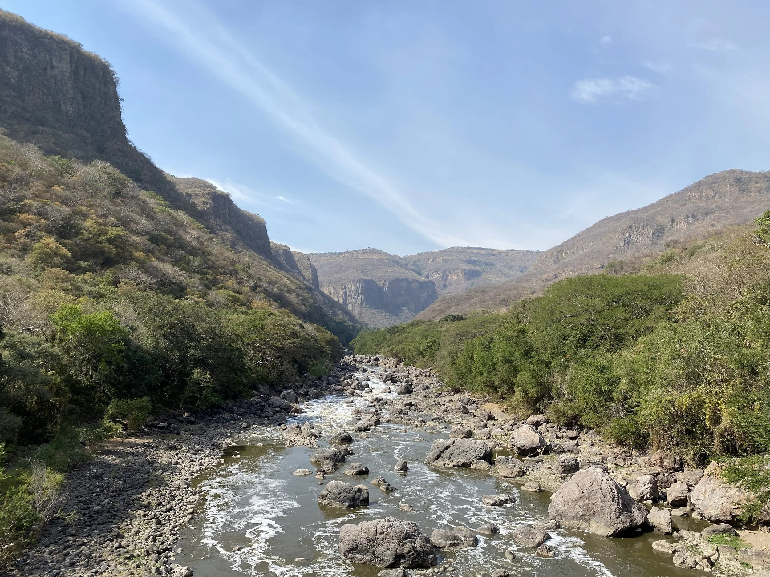 River Santiago at the nort east side of the city. The river San Juan de Dios, used as segregator would run and join this river. 