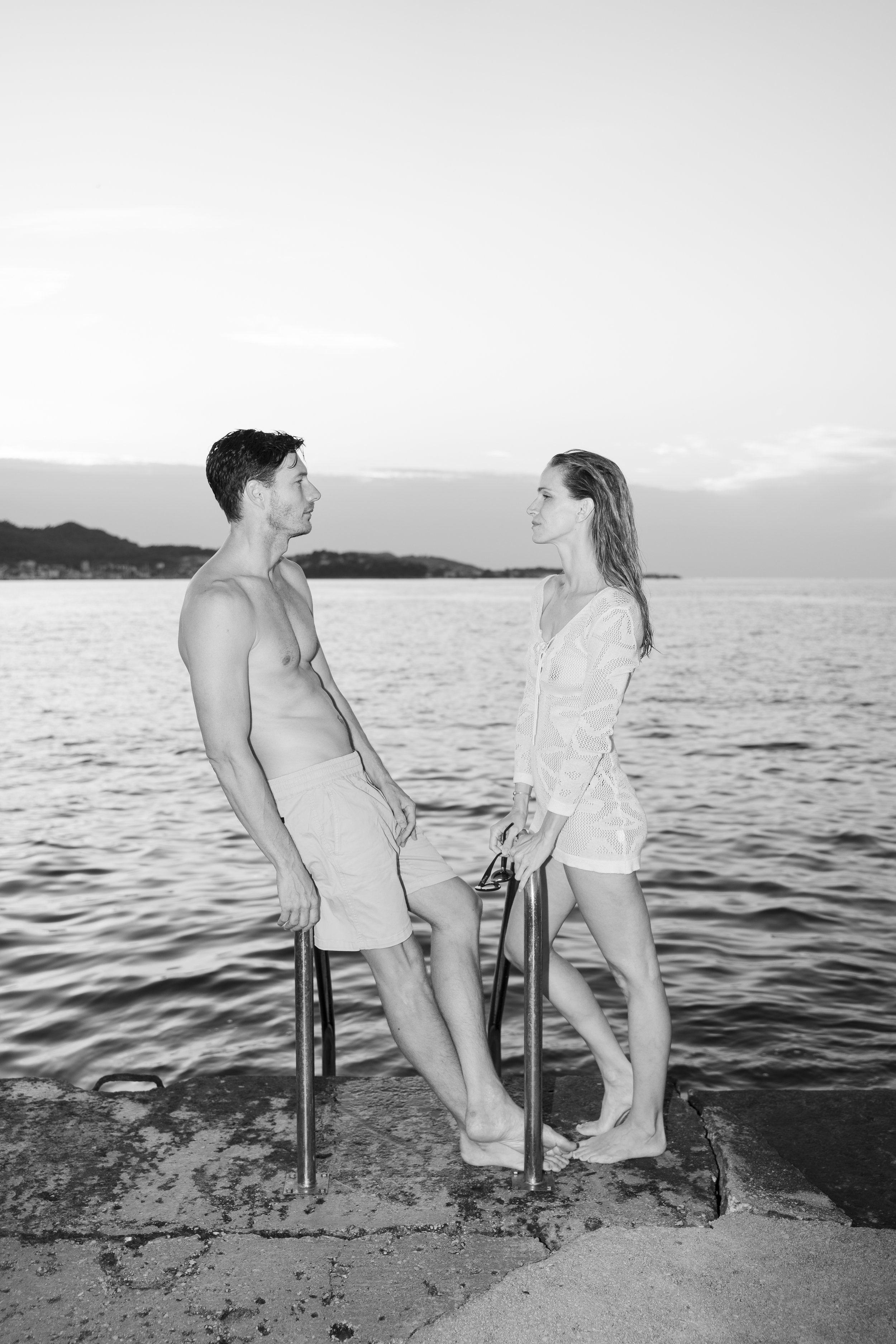 Wedding, Sea, Editorial couple photography. Zadar, Croatia. They are a modern model couple based in Europe, Croatia