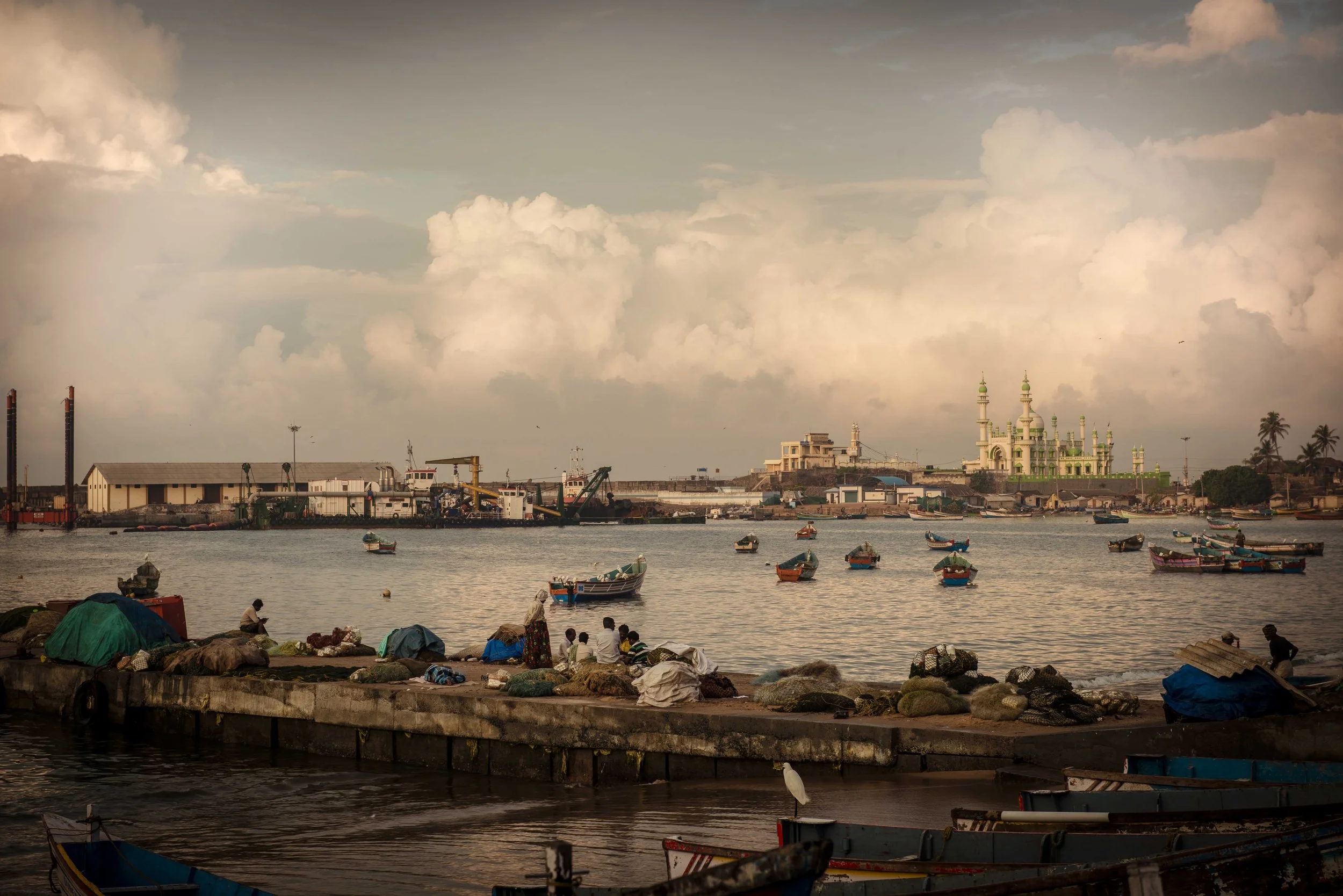 Morning light showing the Vizhinjam International Seaport Thiruvananthapuram