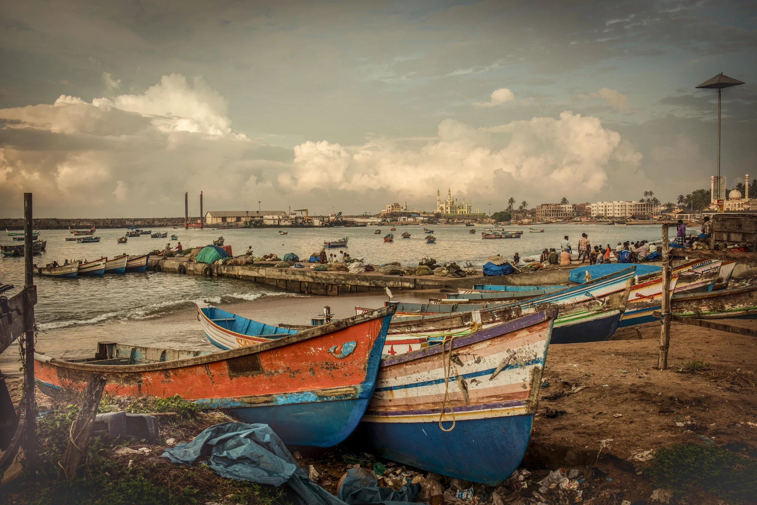 Fishing boats at Vizhinjam International Seaport Thiruvananthapuram
