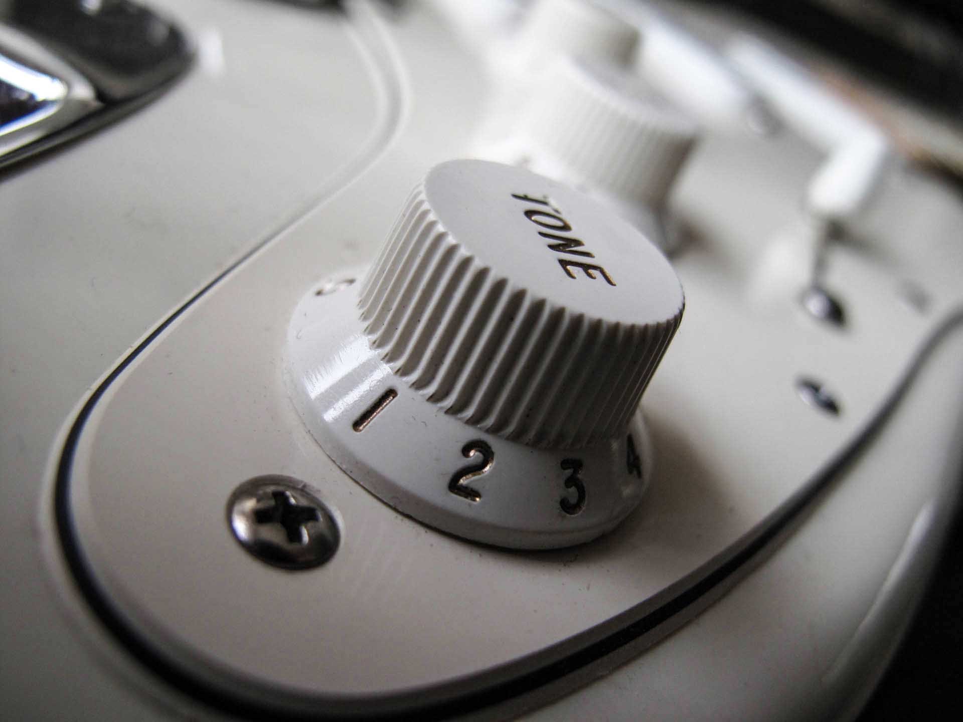 Close up of the tone knob of my 2007 Fender Stratocaster