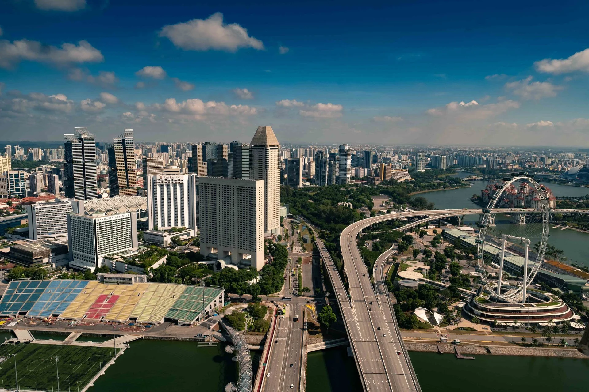 View overlooking Singapore taken from The Marina Bay Sands Hotel