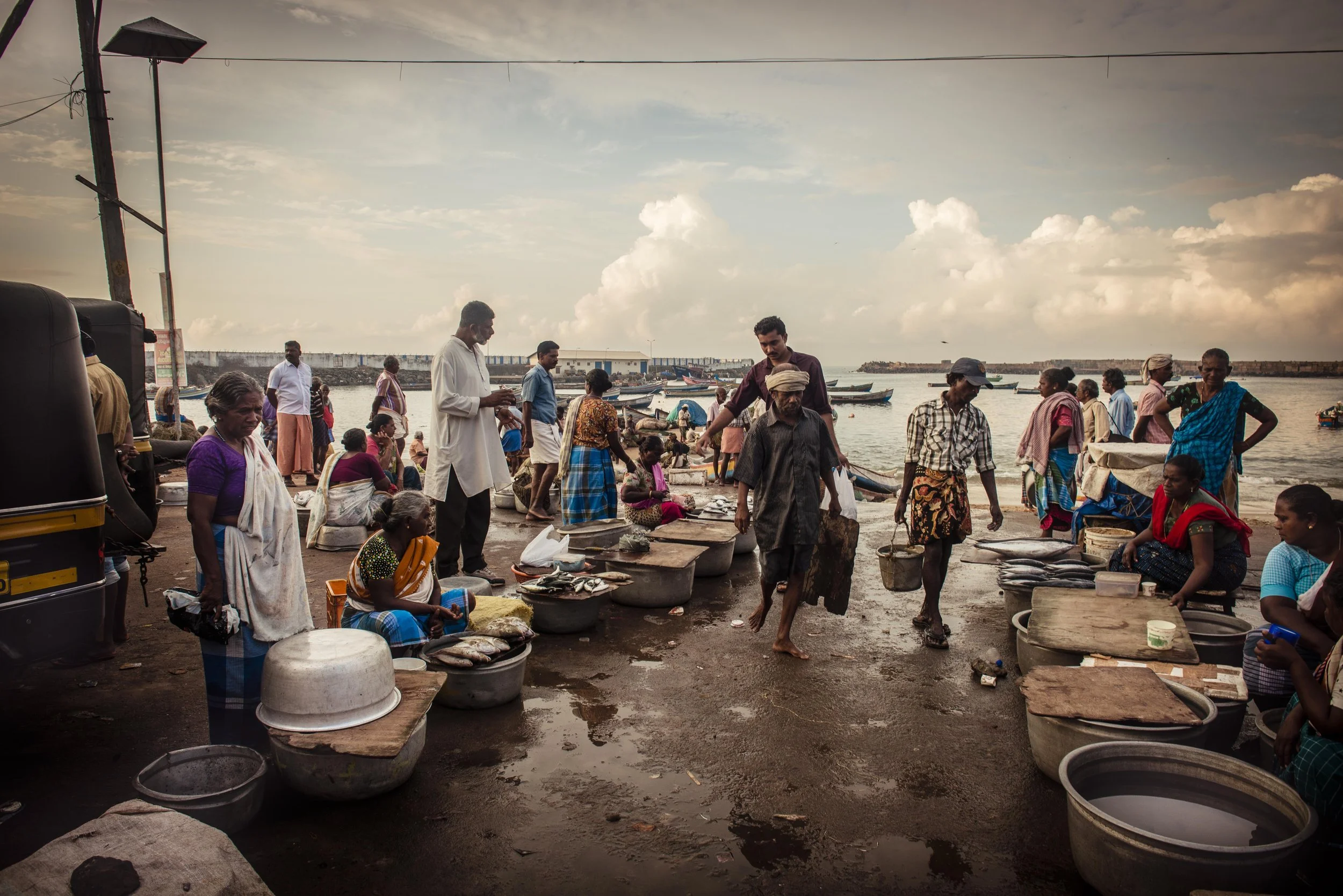 fishing port busy at Vizhinjam International Seaport Thiruvananthapuram