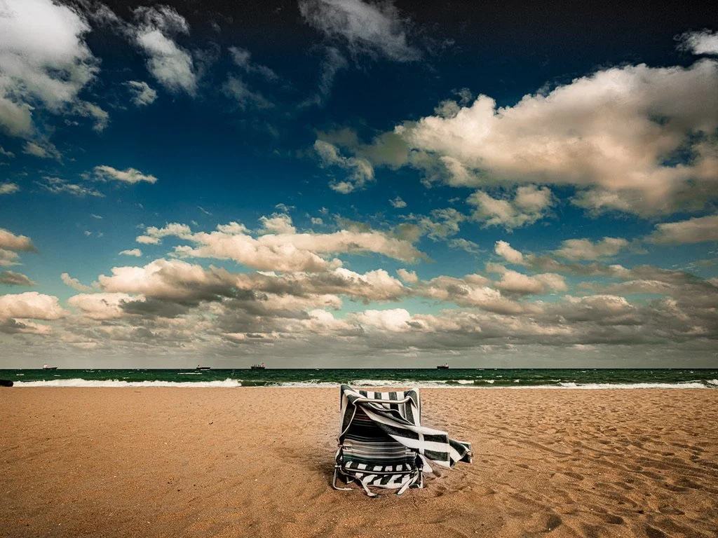 Windy beach air on beach, Fort Lauderdale, Florida, USA