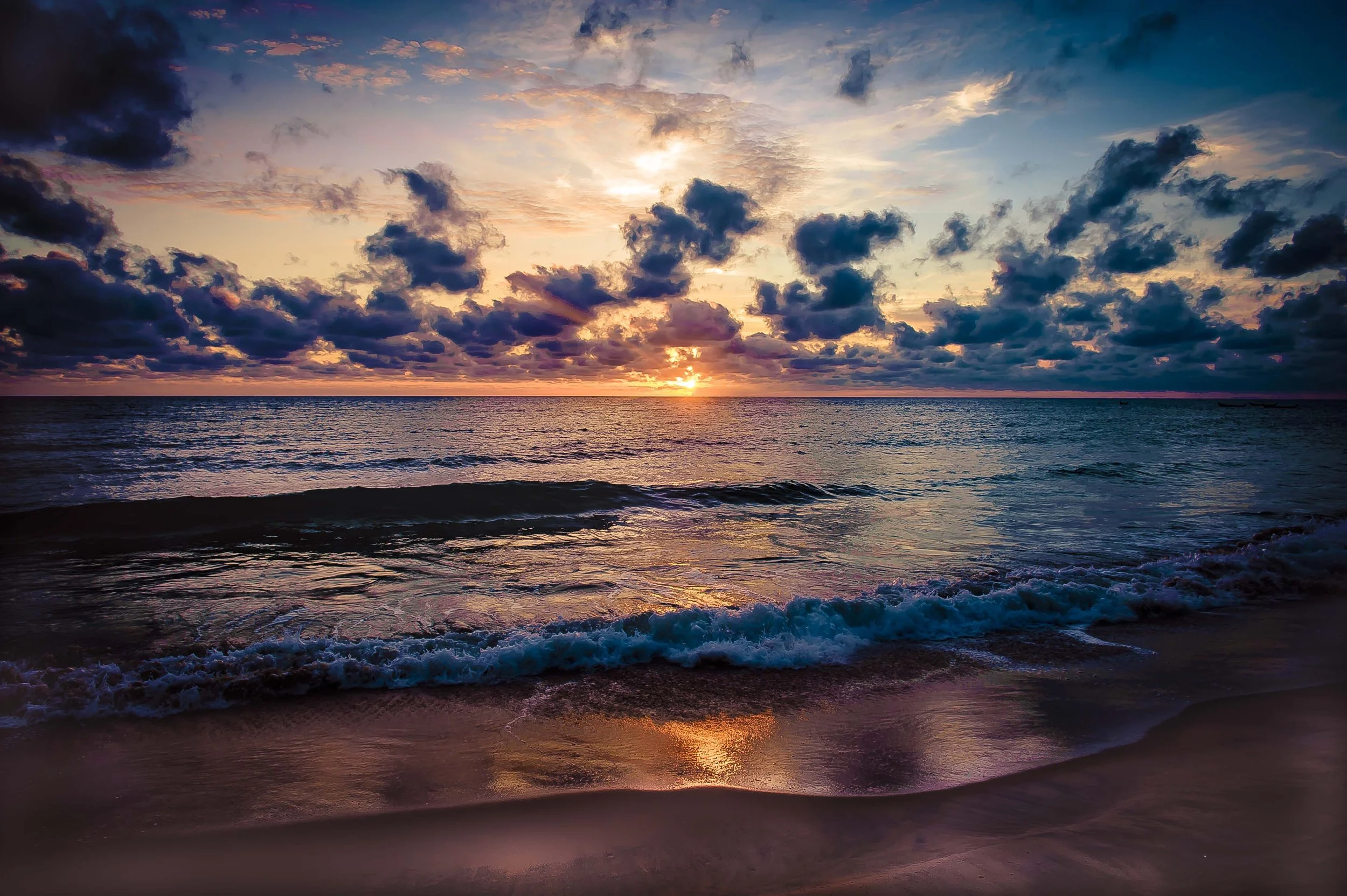 Sunset on Samadra Beach, Kovalam, India
