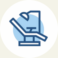 Computer monitor with a pencil and paper icon