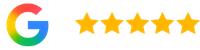 Google logo with a five-star rating