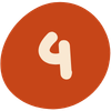 Number four inside a brown circle.
