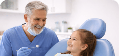 dentist with child patient